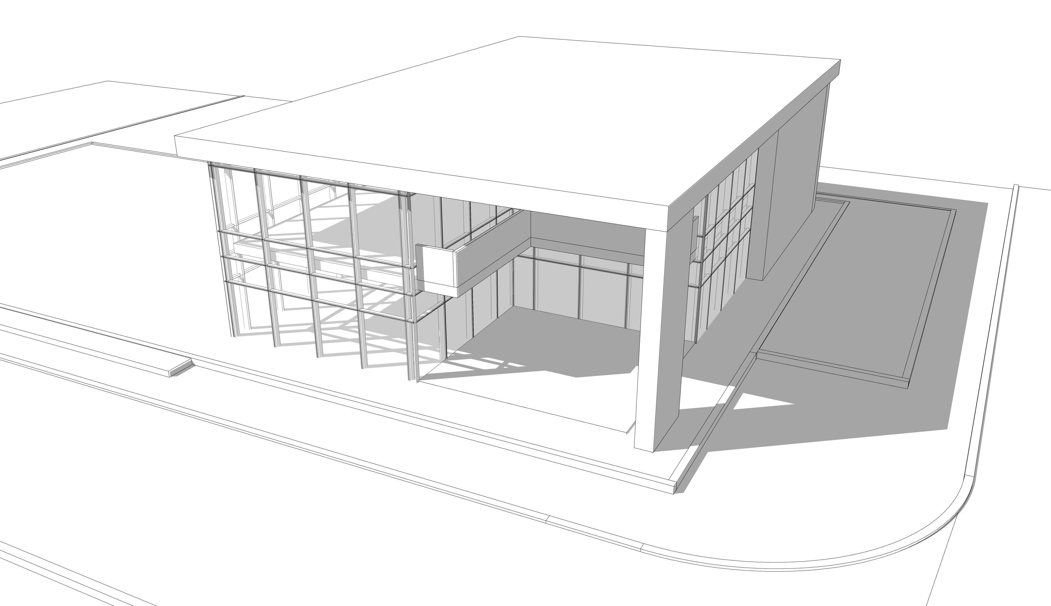 office building 2 storey 3D model_12