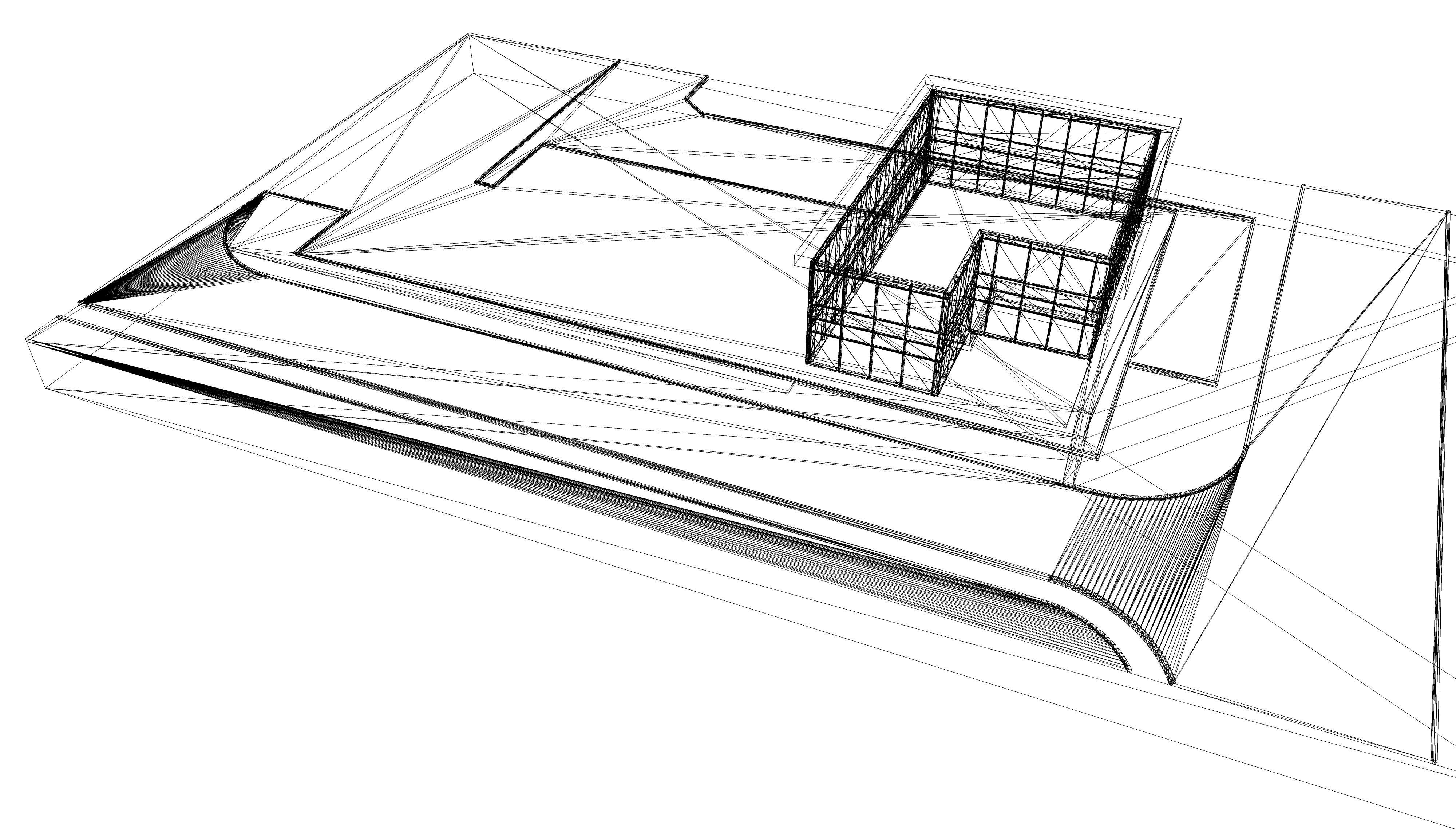 office building 2 storey 3D model_3