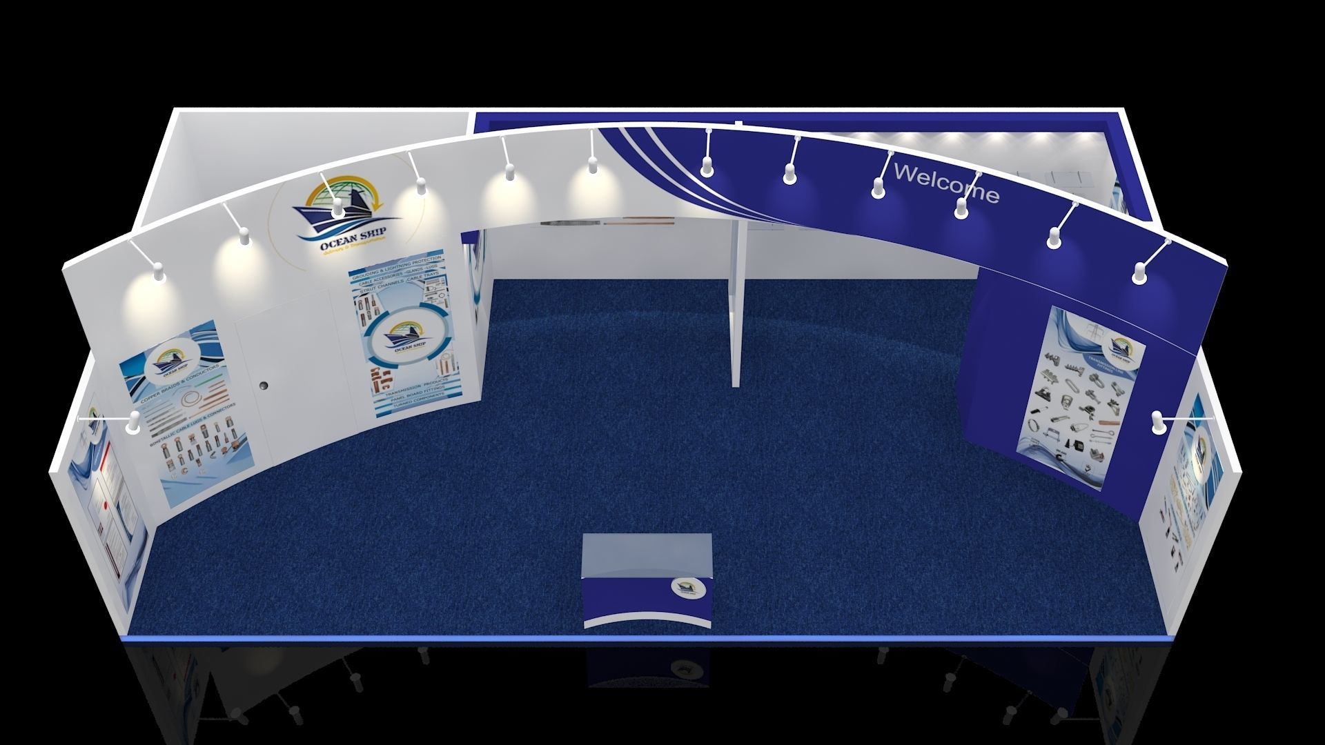 Exhibition Booth 3D model_3