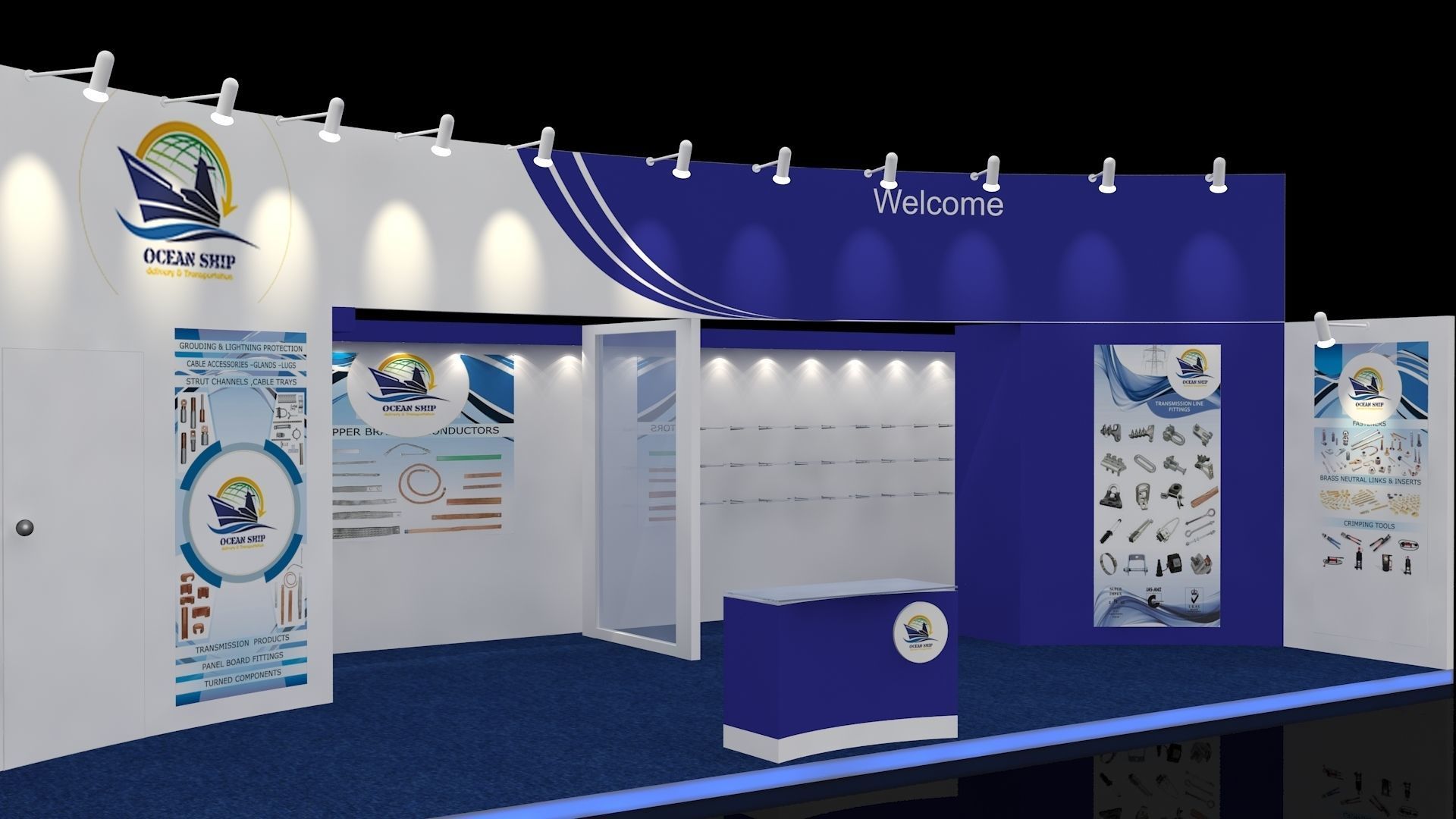 Exhibition Booth 3D model_1