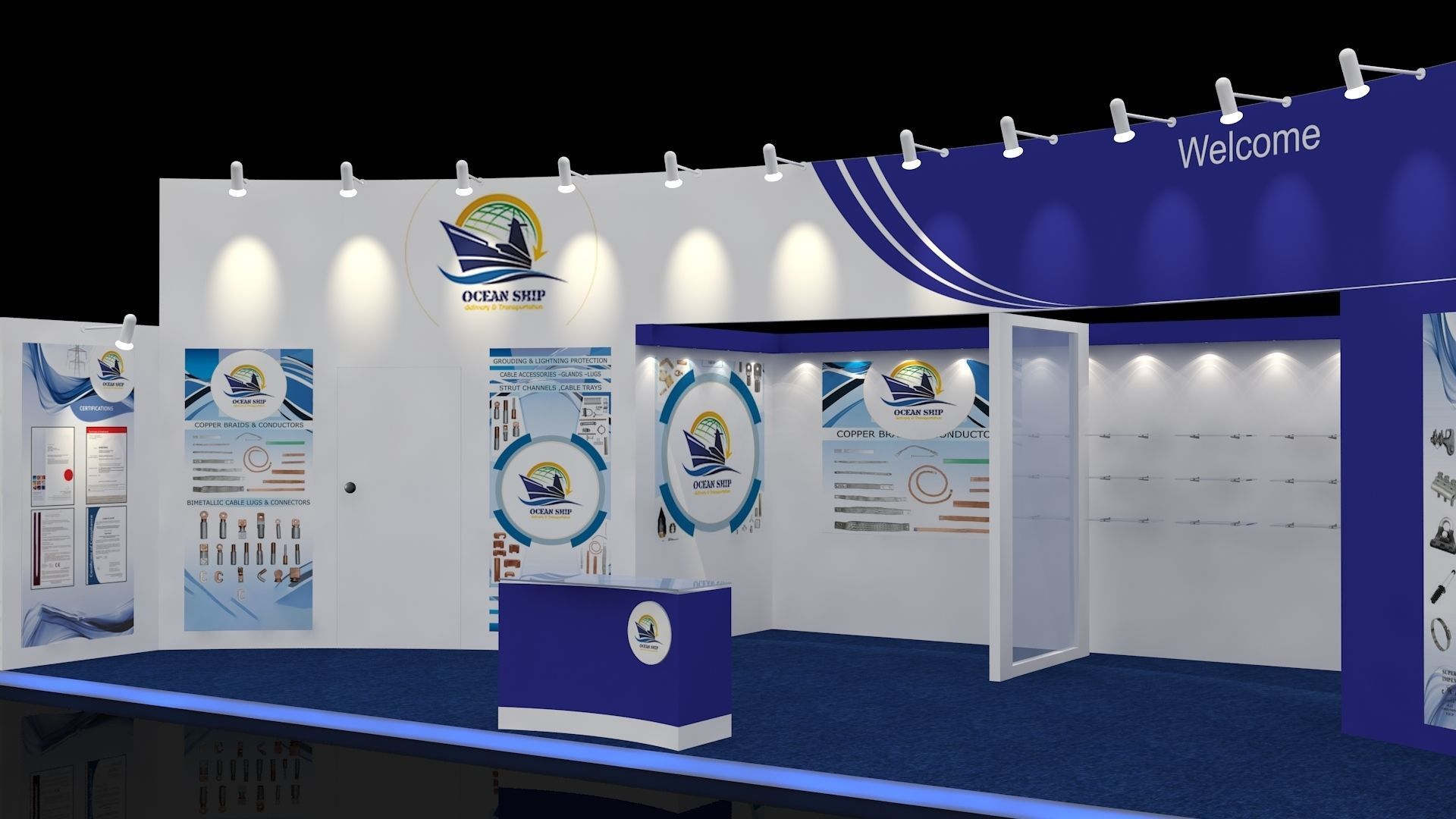 Exhibition Booth 3D model_2