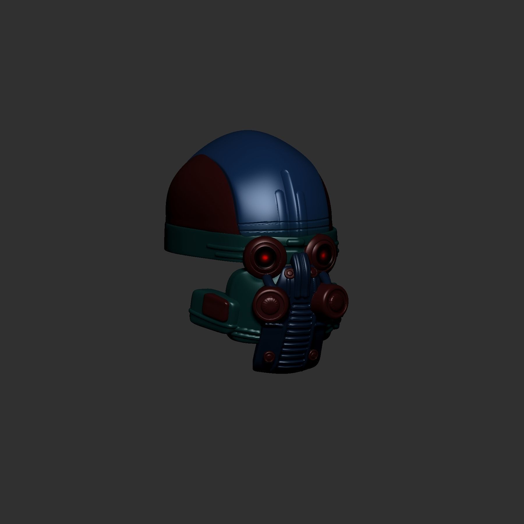 helmet high poly sculpt 3d printable ver 7 3D model 3D model_3