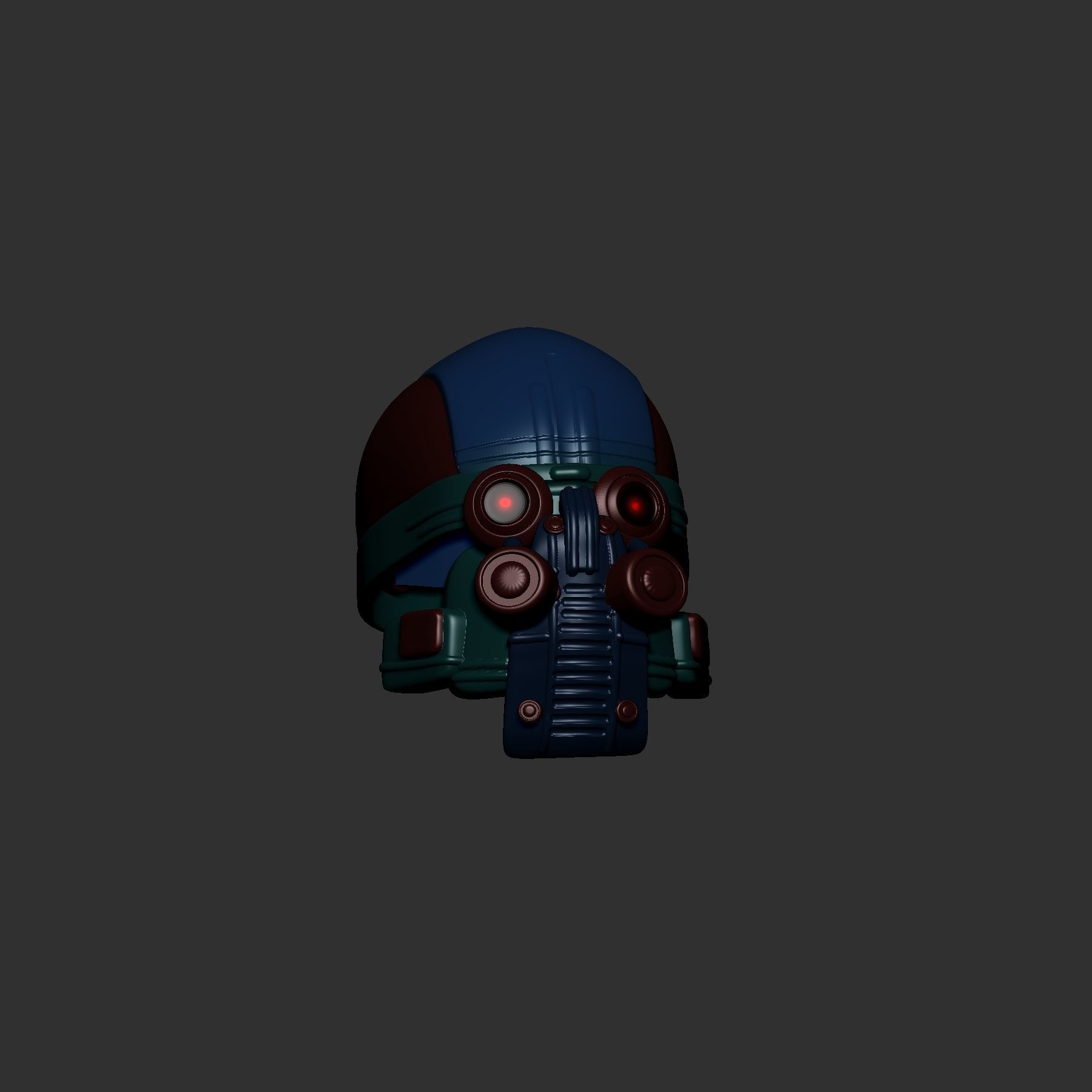 helmet high poly sculpt 3d printable ver 7 3D model 3D model_5