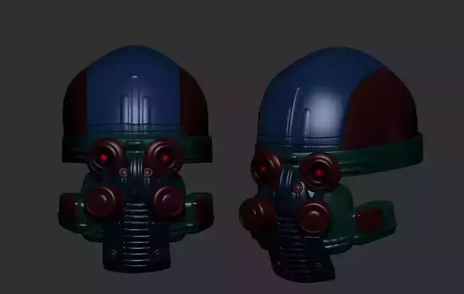 helmet high poly sculpt 3d printable ver 7 3D model