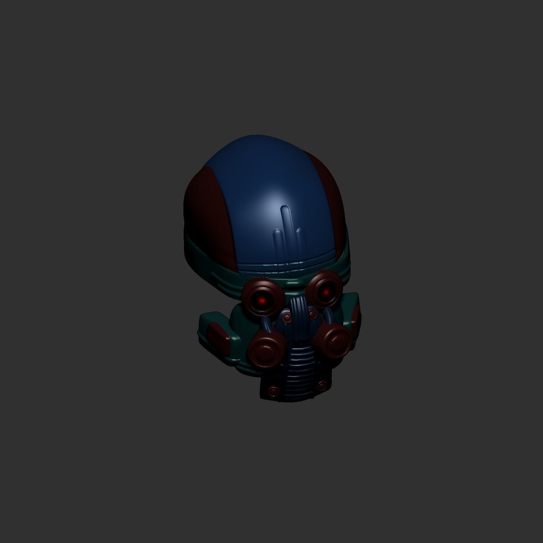 helmet high poly sculpt 3d printable ver 7 3D model 3D model_4