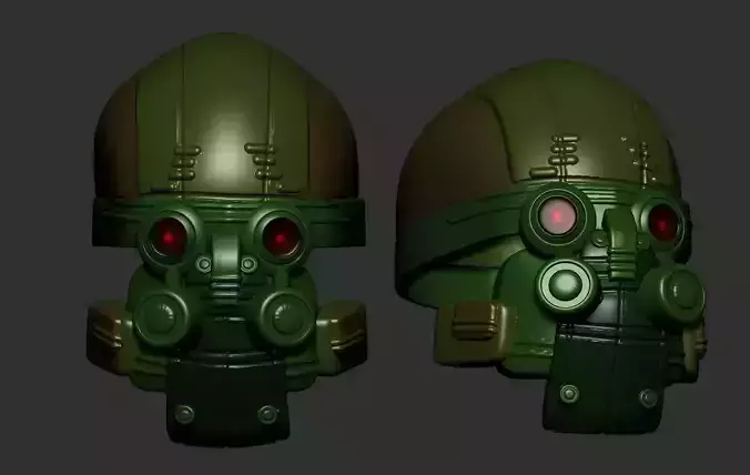 helmet high poly sculpt 3d printable ver 7 3D model