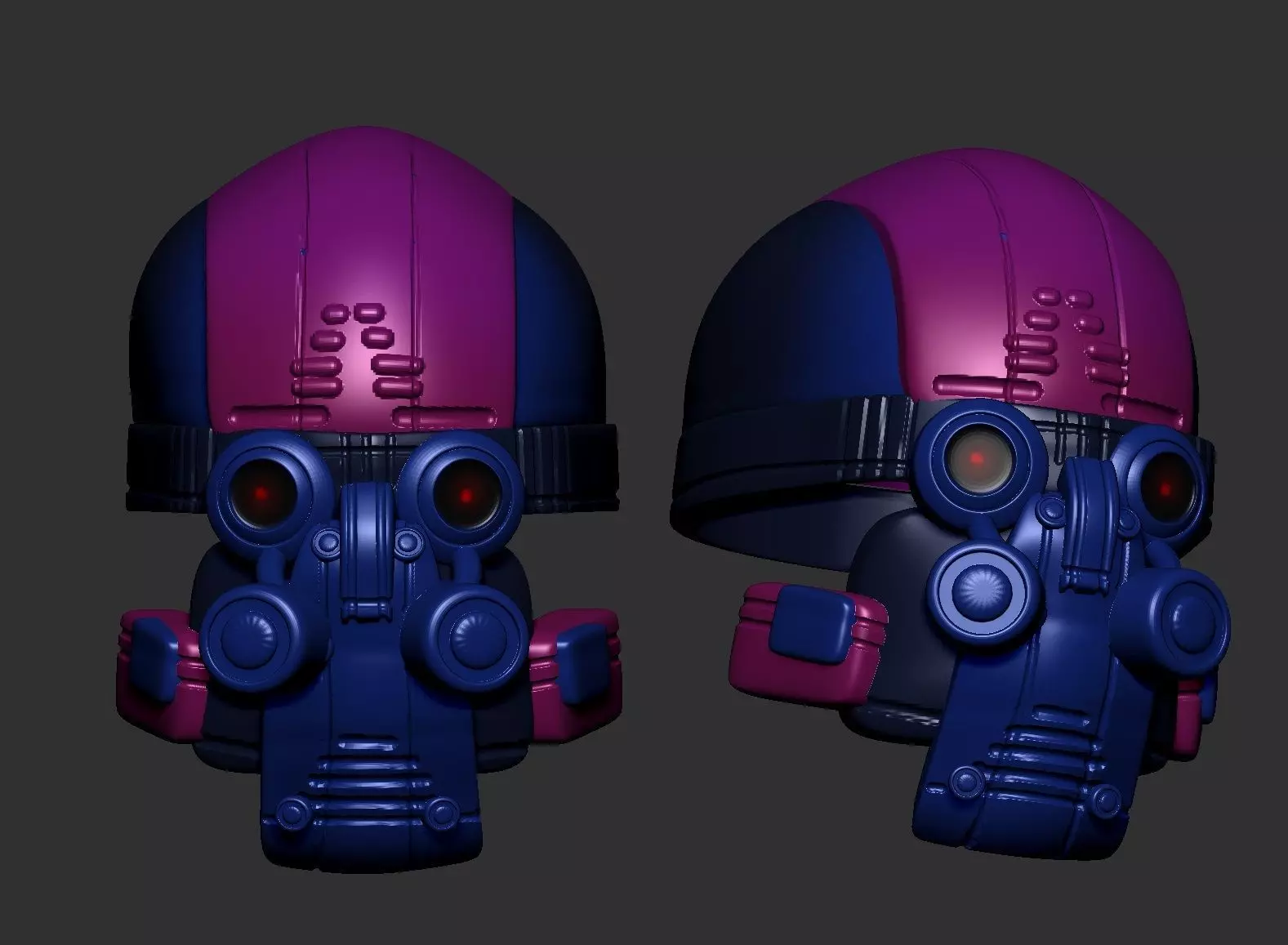 helmet high poly sculpt 3d printable ver 7 3D model 3D model