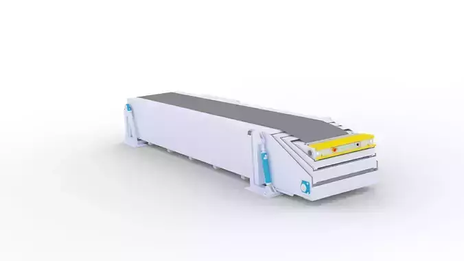 3D design of four-section telescopic belt loading conveyor 3D model