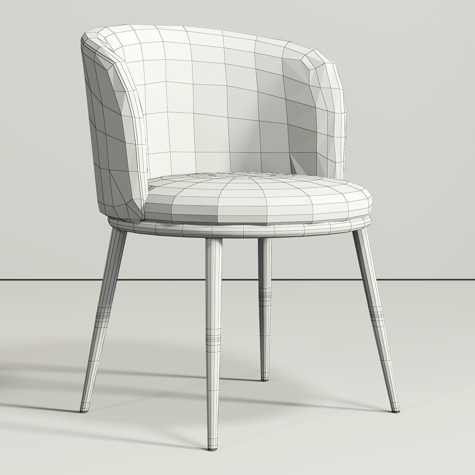 Contemporary chair 105 Low-poly 3D model_4