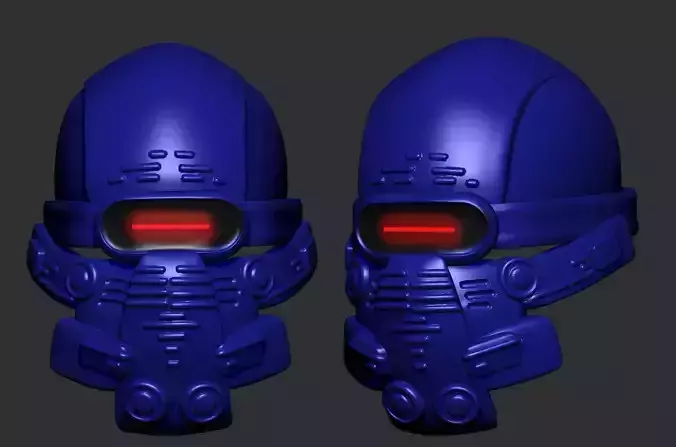 helmet high poly sculpt 3d printable ver 7 3D model