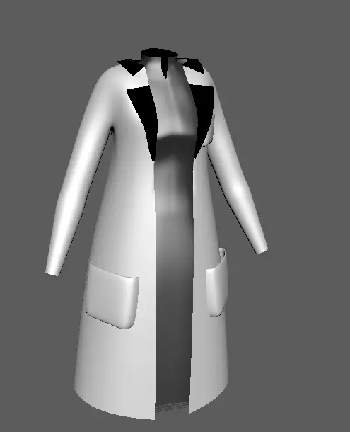 Lab Coat with Dress Free 3D model