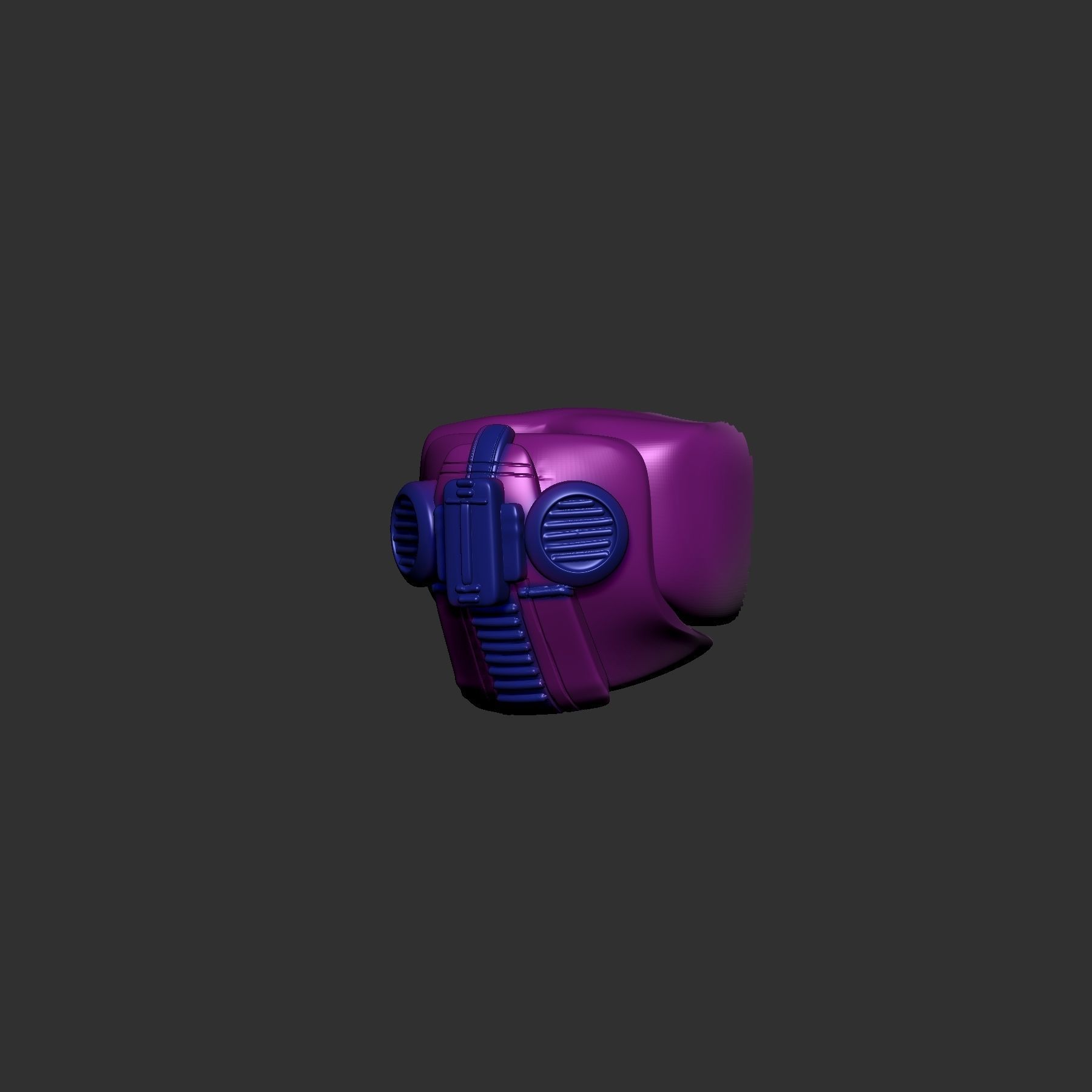 helmet high poly sculpt 3d printable ver 7 3D model 3D model_2