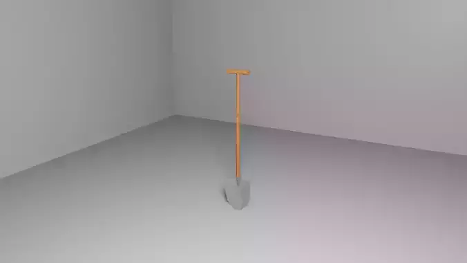 shovel low poly 3D model