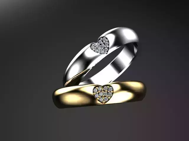 Heart wedding ring
