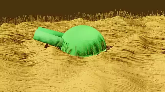 Low poly artillery with sound and animation-fully free