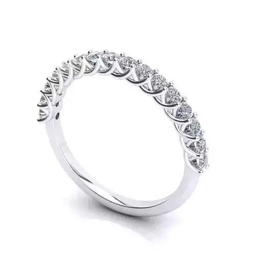 Multi stones ring 16 diamonds  jewel eternity riviera 3D print model