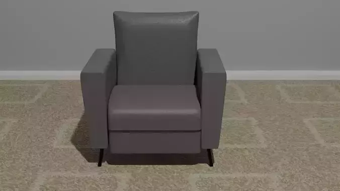 Grey modern armchair