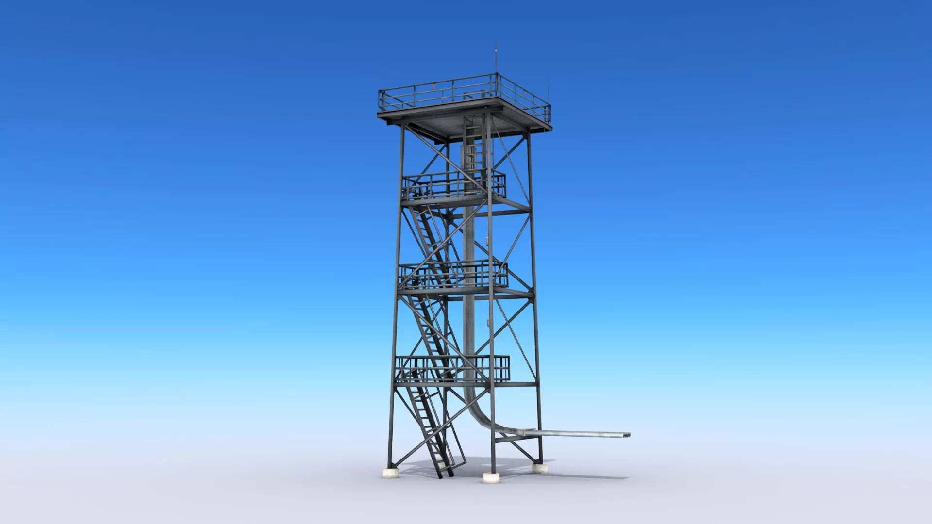 Guard Tower Low-poly 3D model_0
