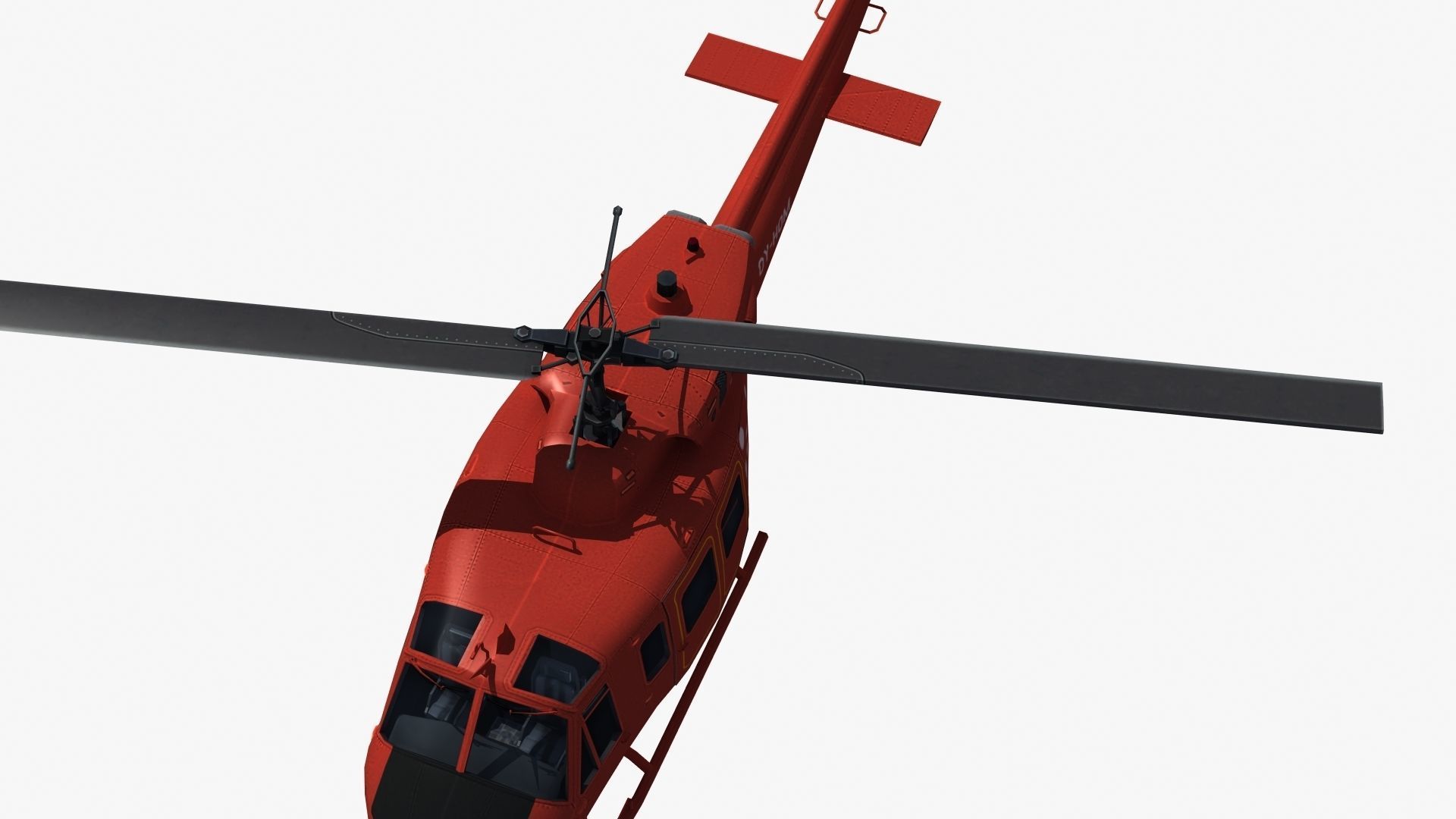 Bell 212 Rescue Helicopter 3D model_24