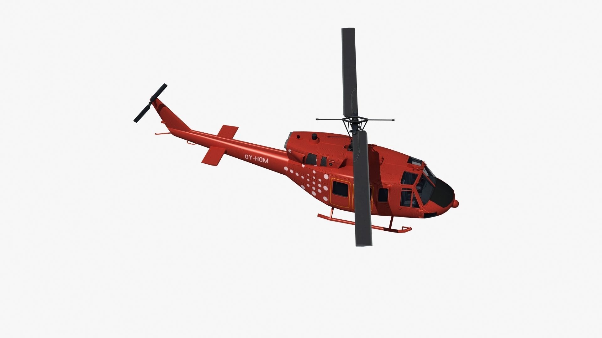 Bell 212 Rescue Helicopter 3D model_28