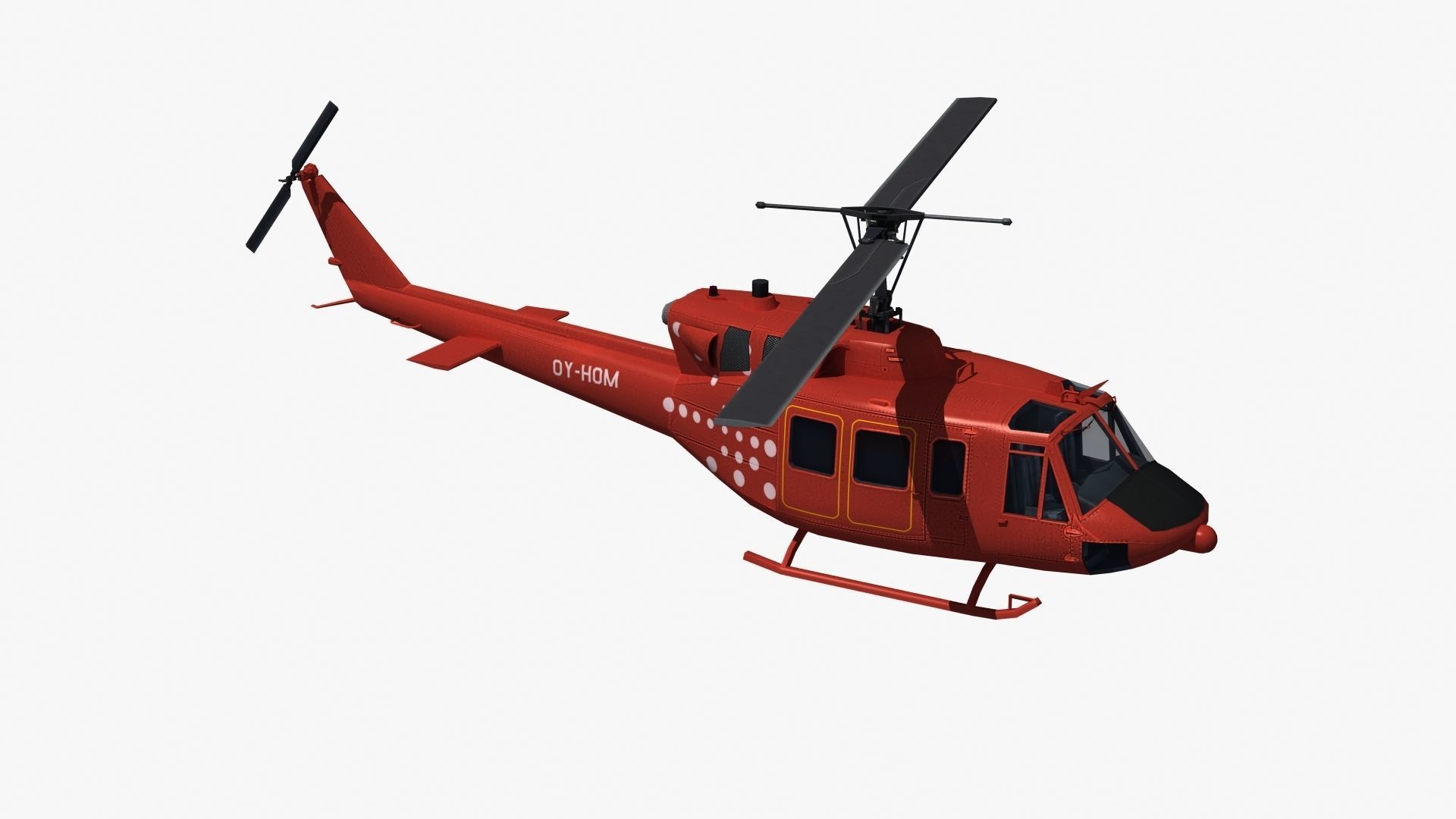Bell 212 Rescue Helicopter 3D model_30