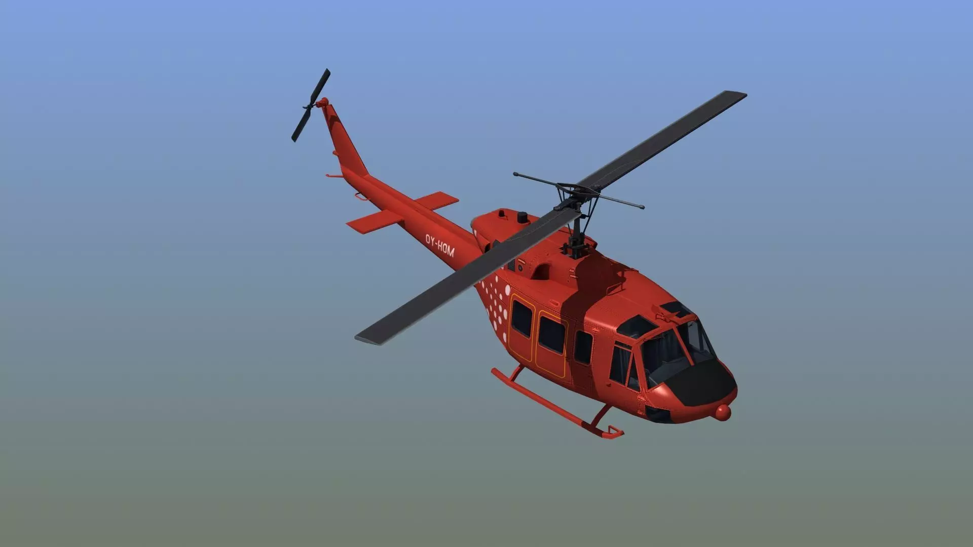 Bell 212 Rescue Helicopter 3D model_0