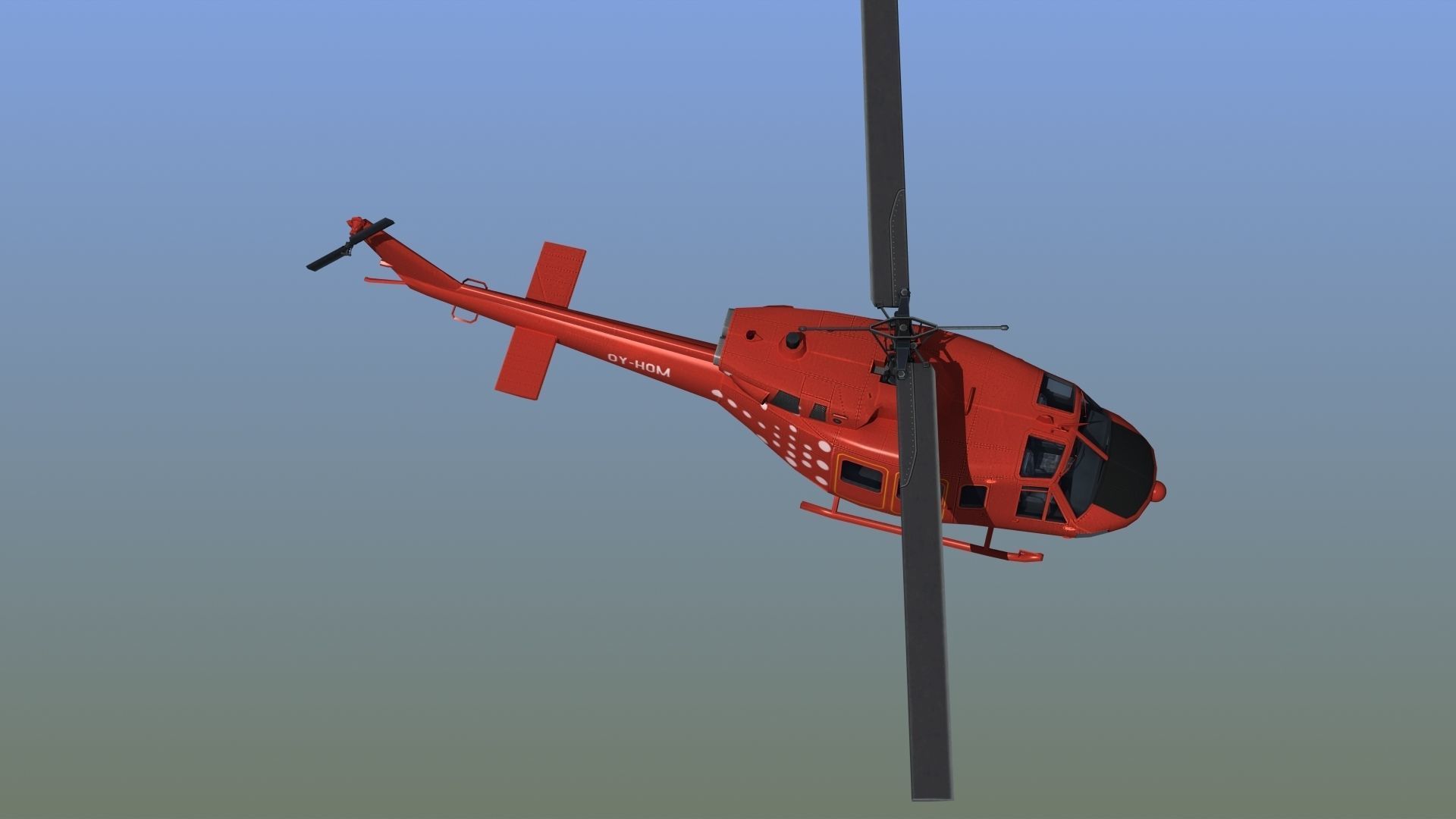 Bell 212 Rescue Helicopter 3D model_4