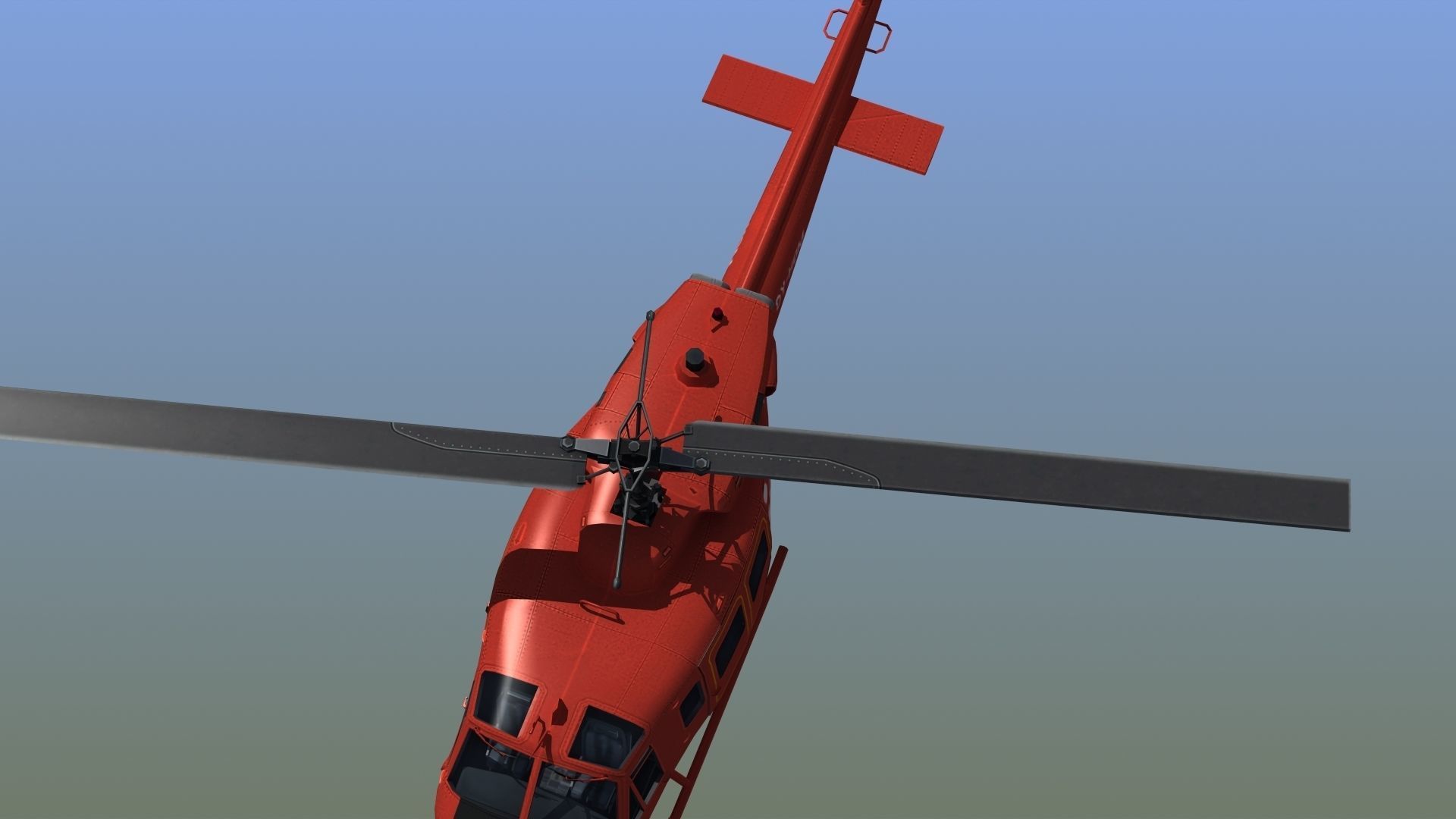 Bell 212 Rescue Helicopter 3D model_3