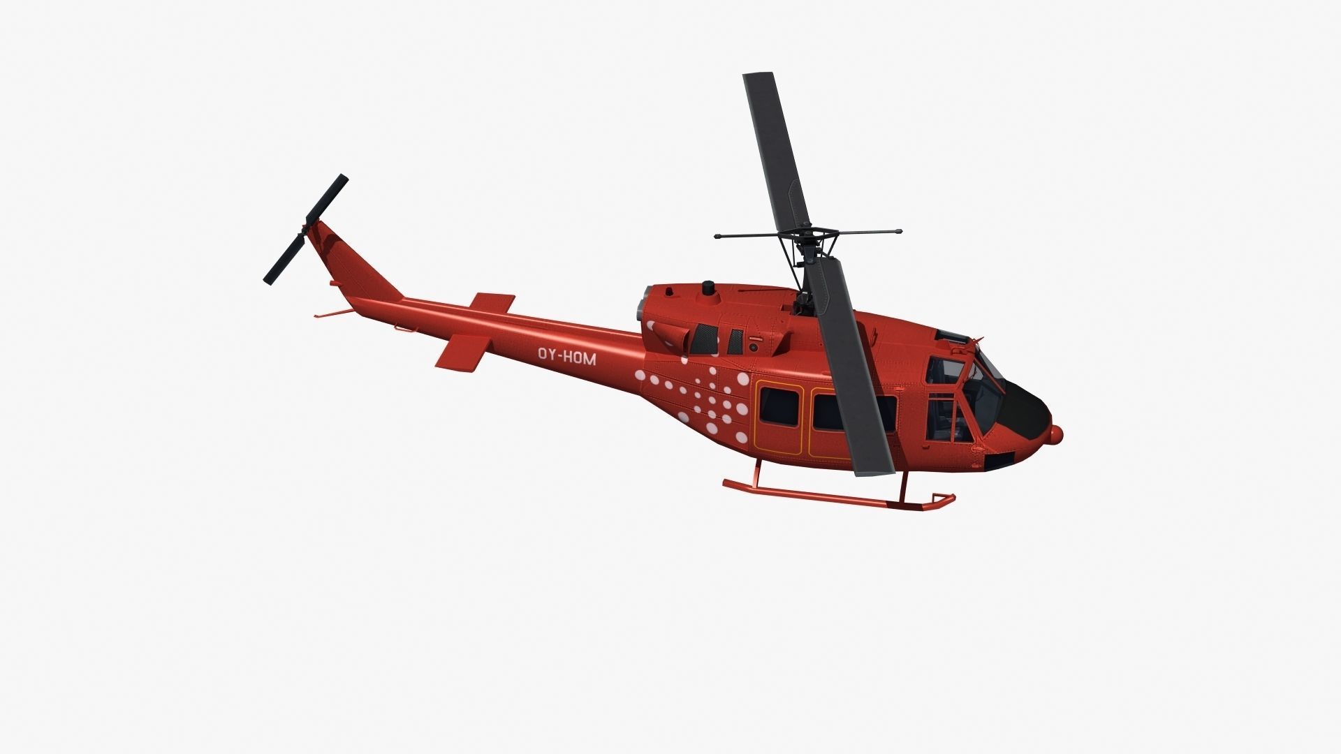Bell 212 Rescue Helicopter 3D model_29