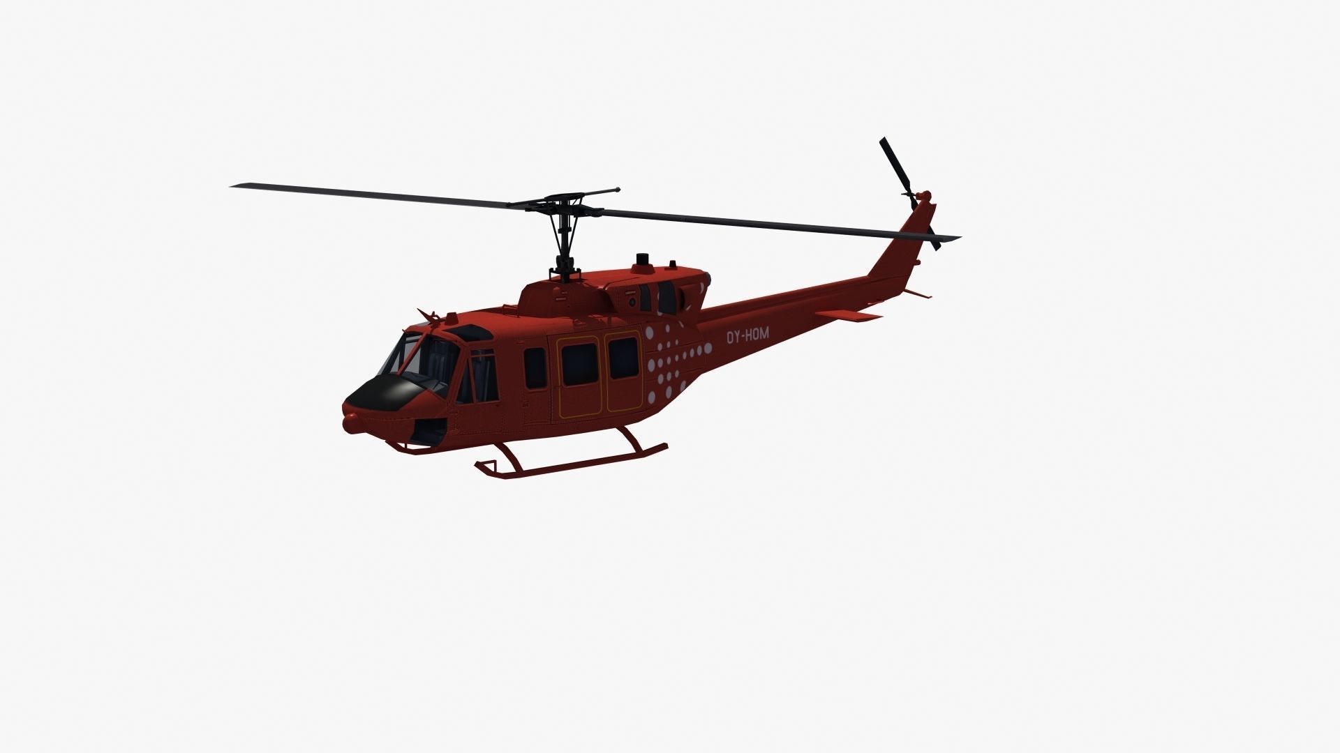 Bell 212 Rescue Helicopter 3D model_25
