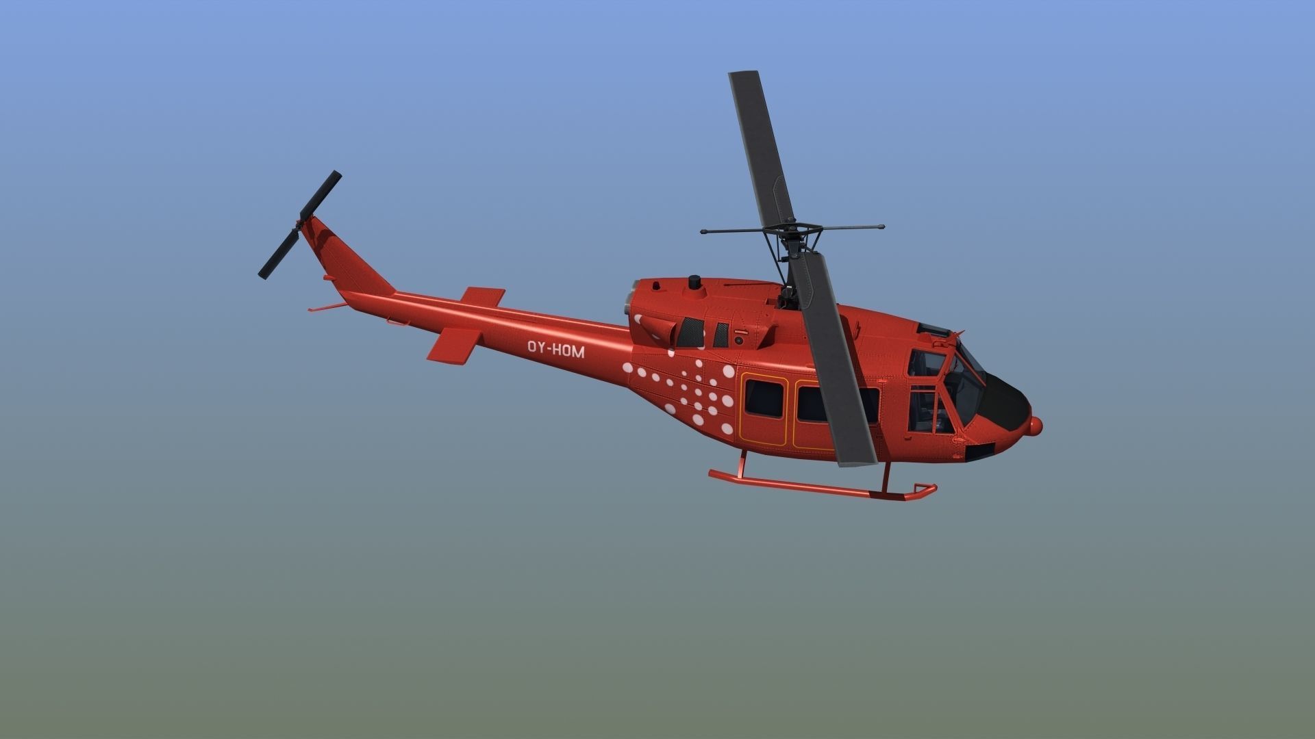 Bell 212 Rescue Helicopter 3D model_10