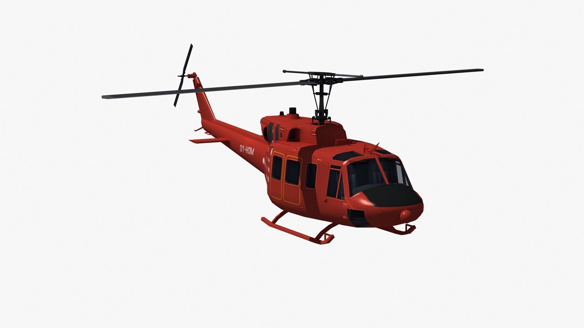 Bell 212 Rescue Helicopter 3D model_31