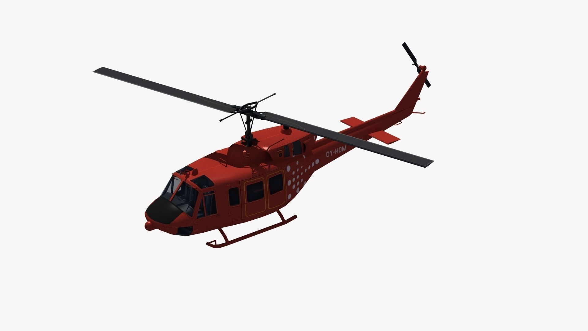 Bell 212 Rescue Helicopter 3D model_21