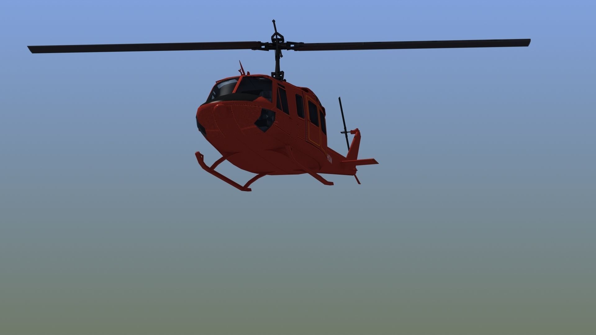 Bell 212 Rescue Helicopter 3D model_15