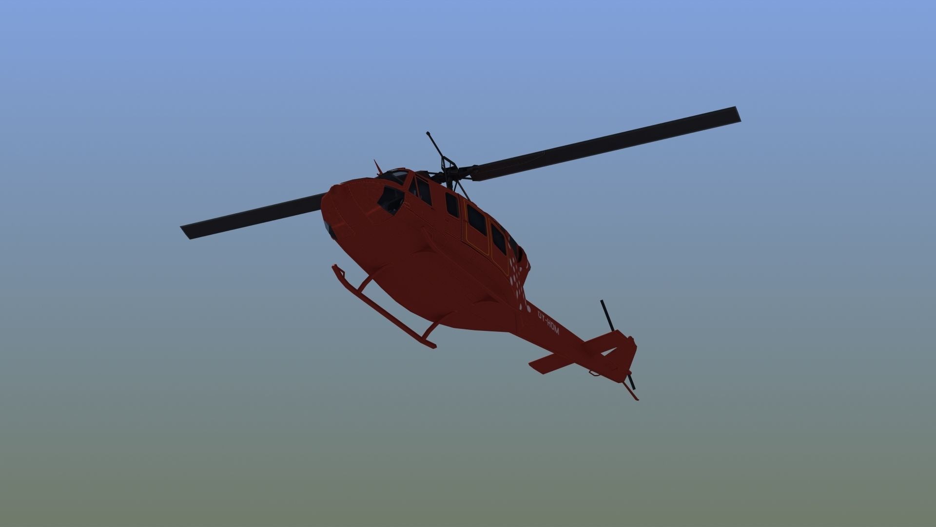 Bell 212 Rescue Helicopter 3D model_16