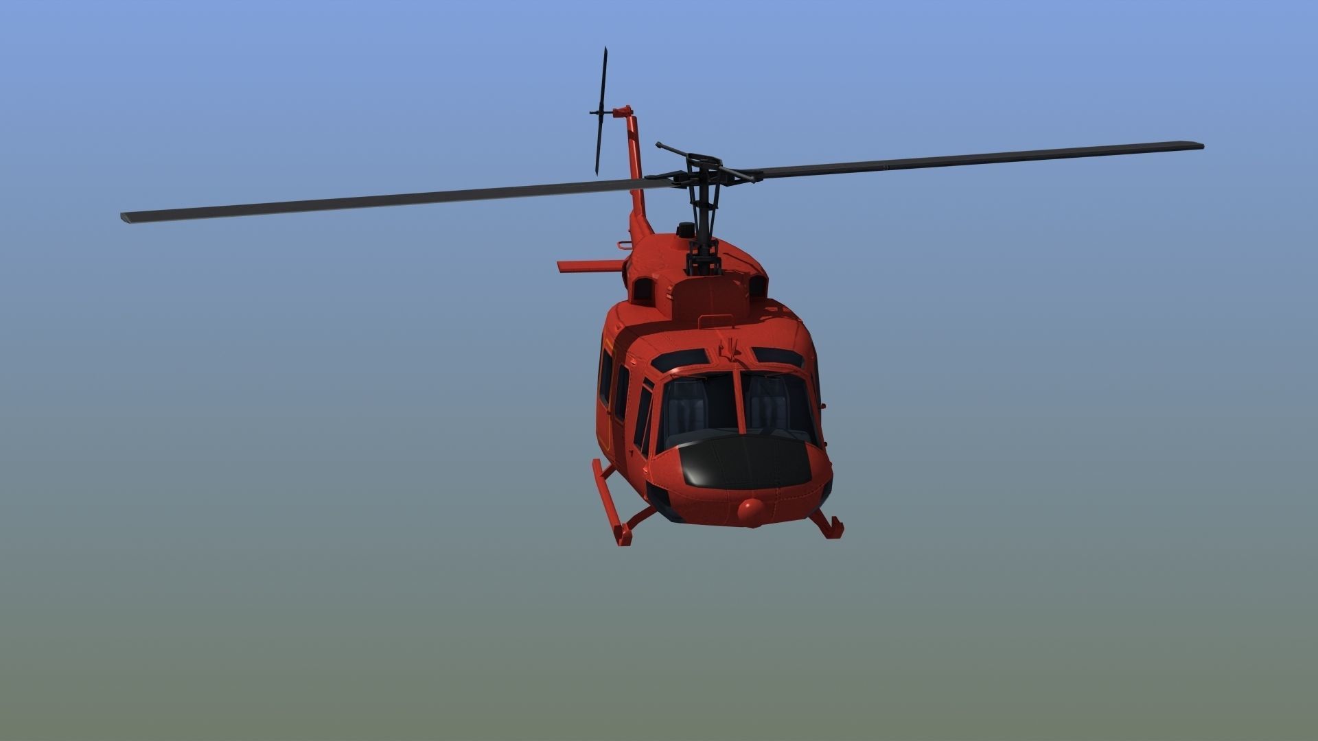 Bell 212 Rescue Helicopter 3D model_14