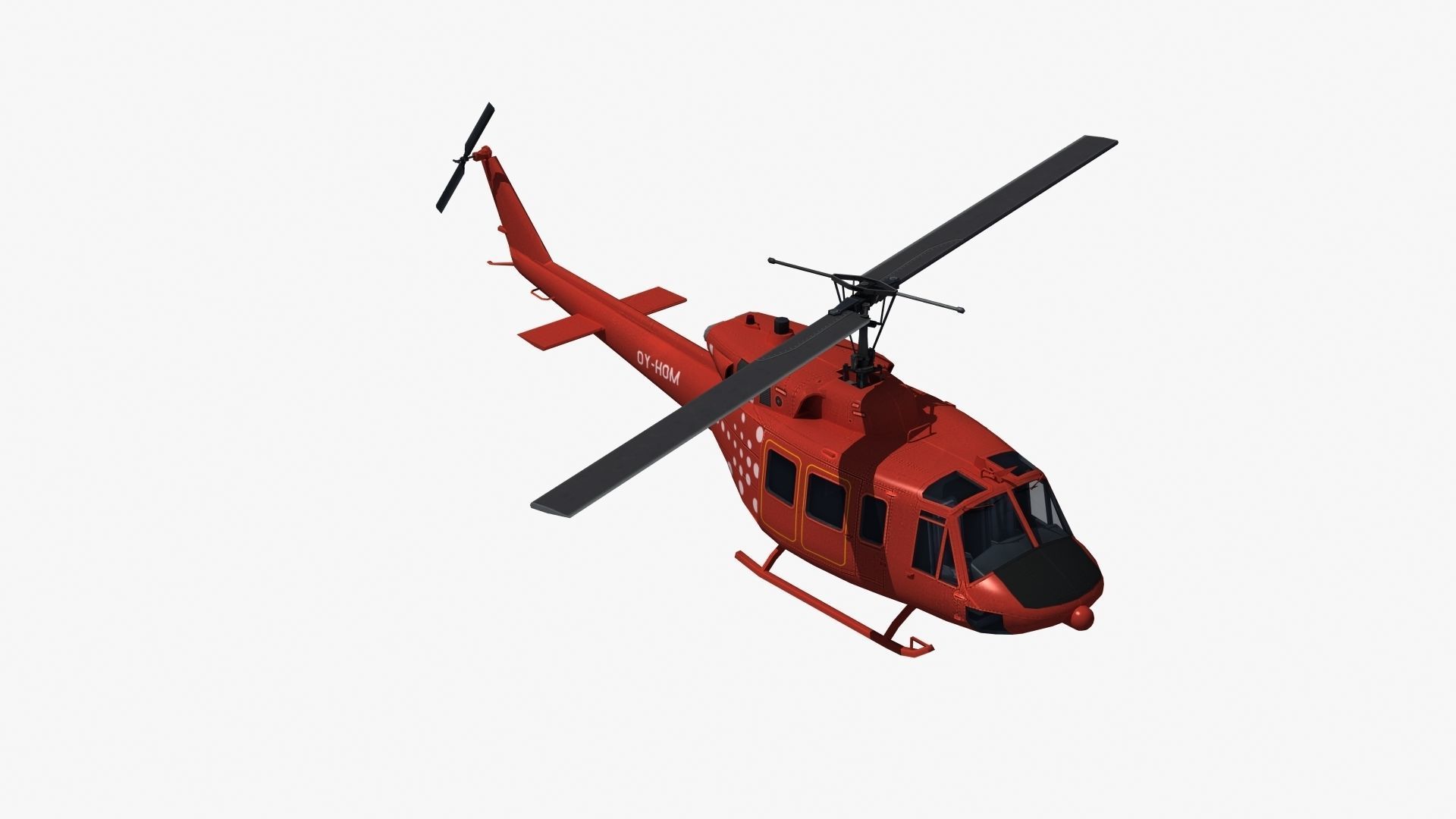Bell 212 Rescue Helicopter 3D model_19