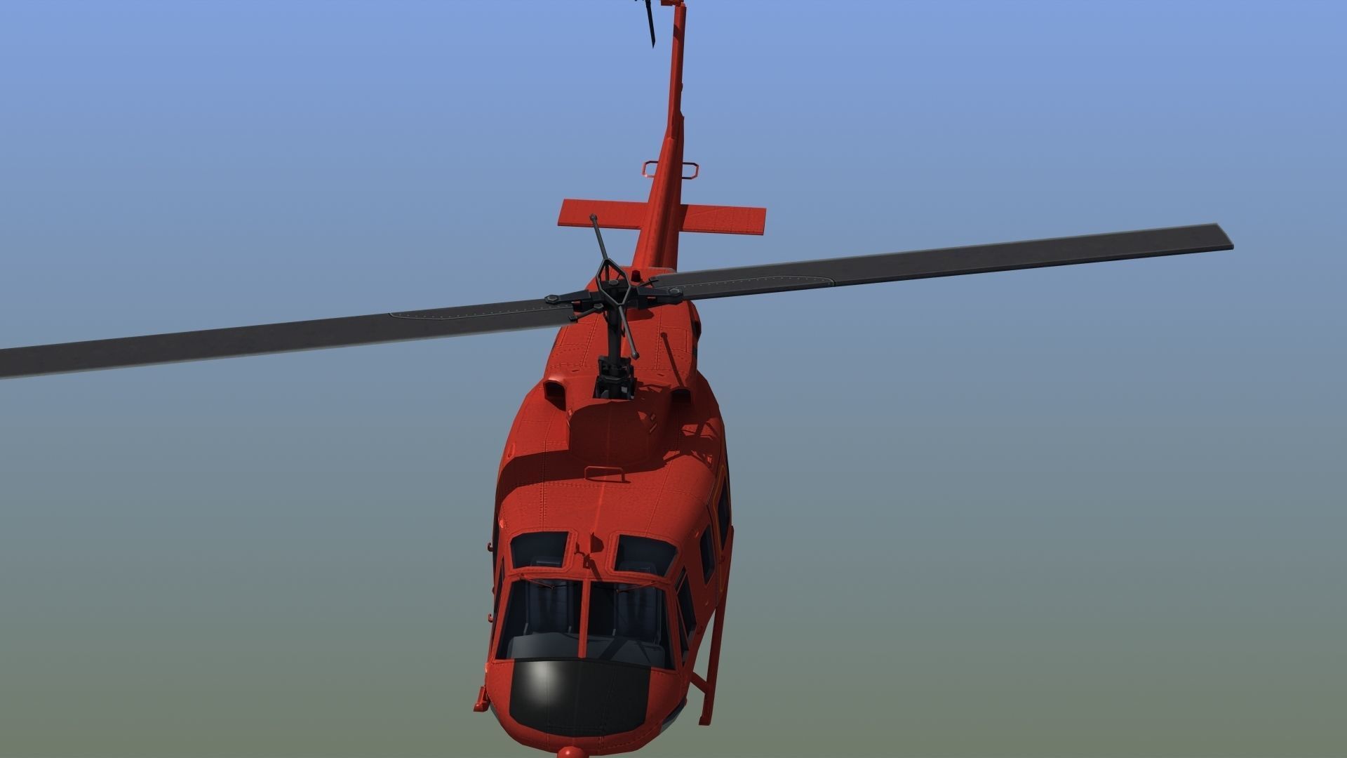 Bell 212 Rescue Helicopter 3D model_1