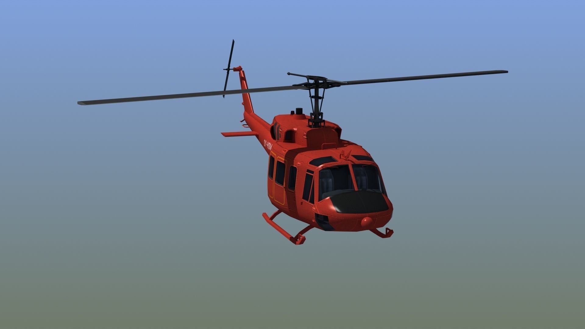 Bell 212 Rescue Helicopter 3D model_13