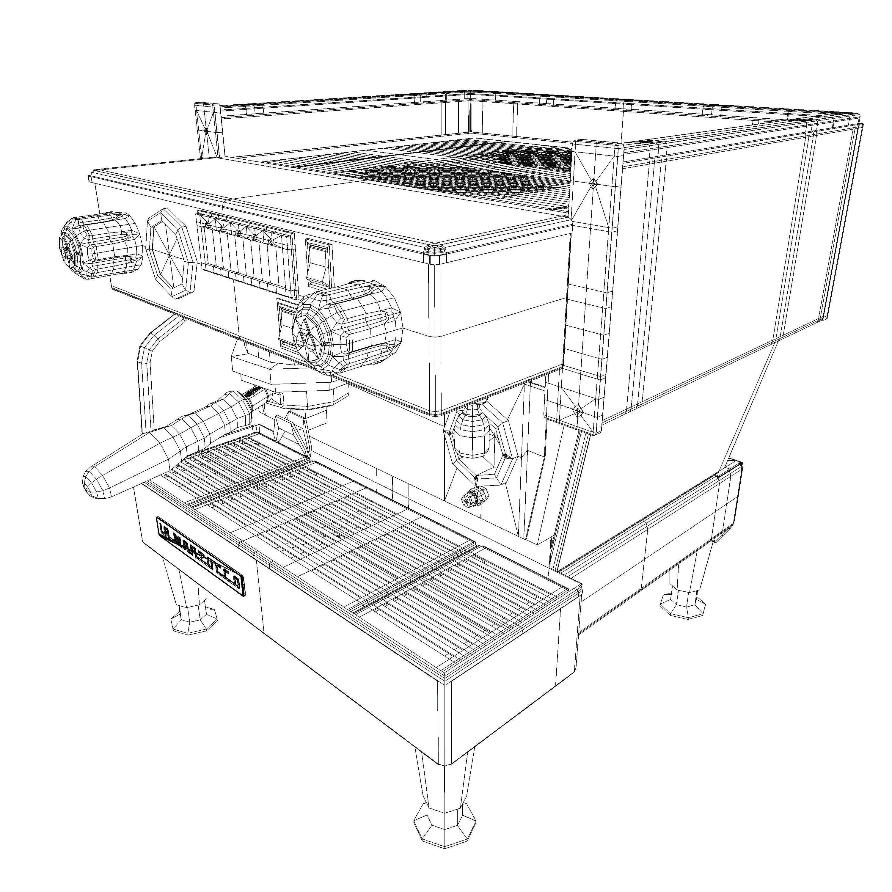 La Marzocco Linea Classic AV 1GR Low-poly 3D model_7