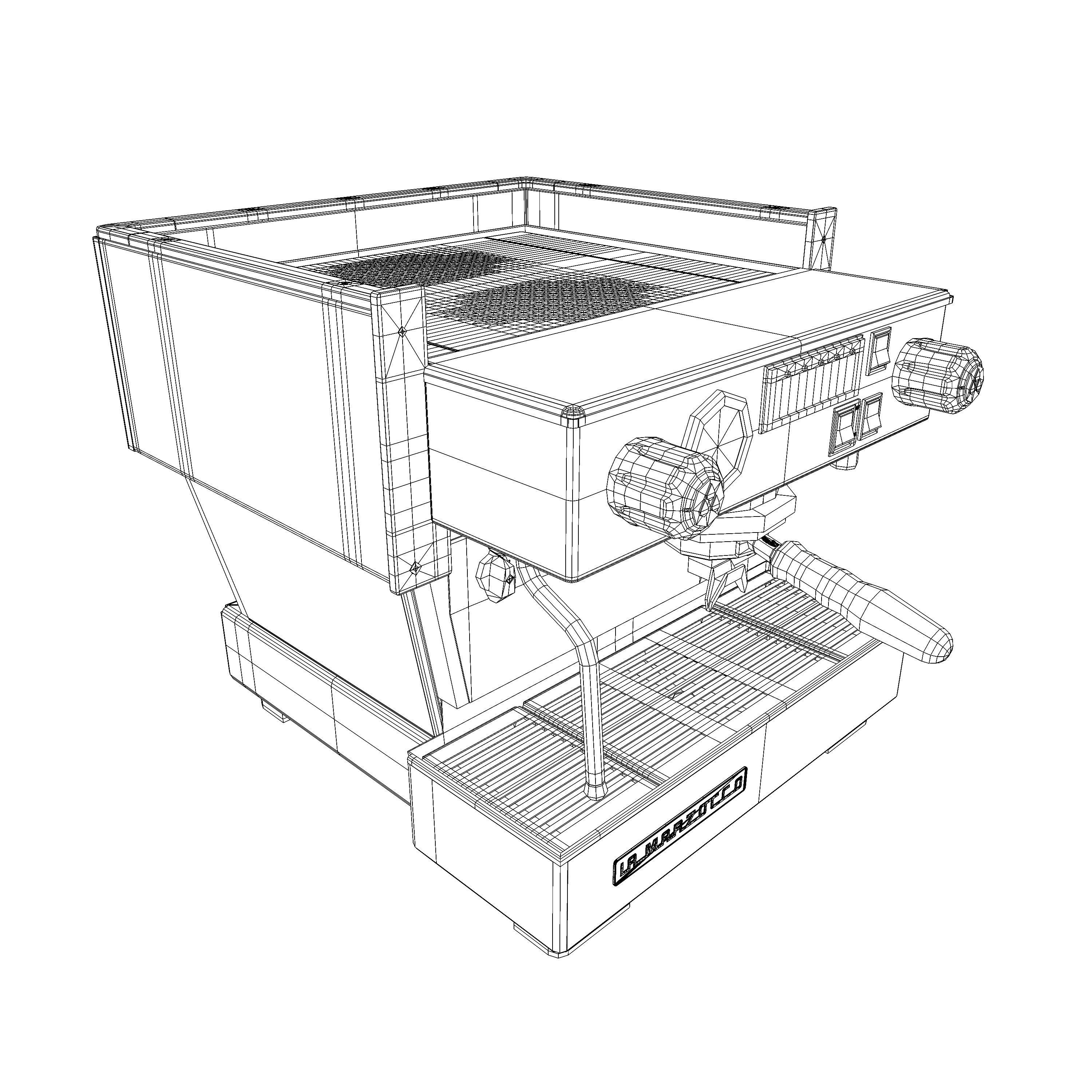 La Marzocco Linea Classic AV 1GR Low-poly 3D model_15