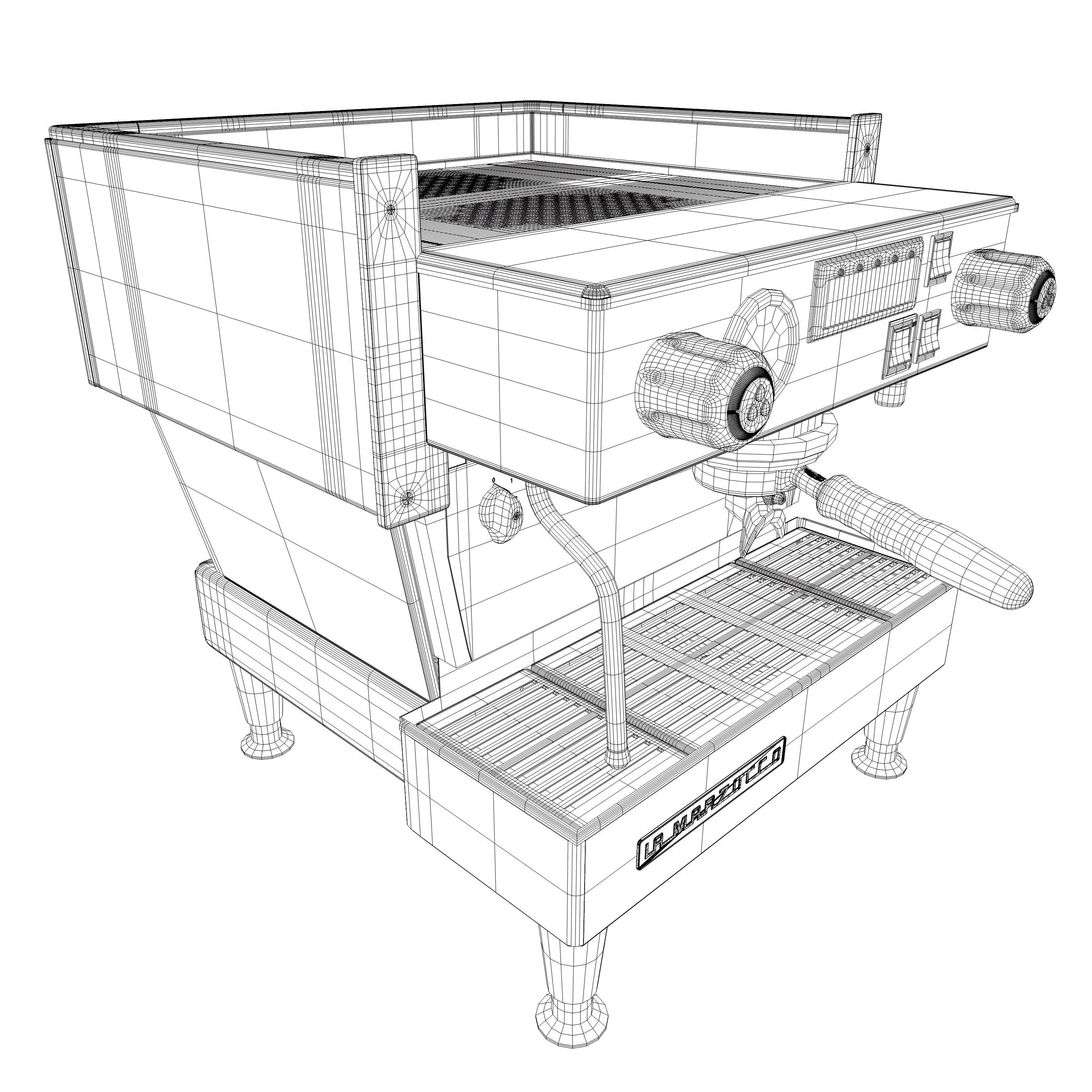 La Marzocco Linea Classic AV 1GR Low-poly 3D model_4