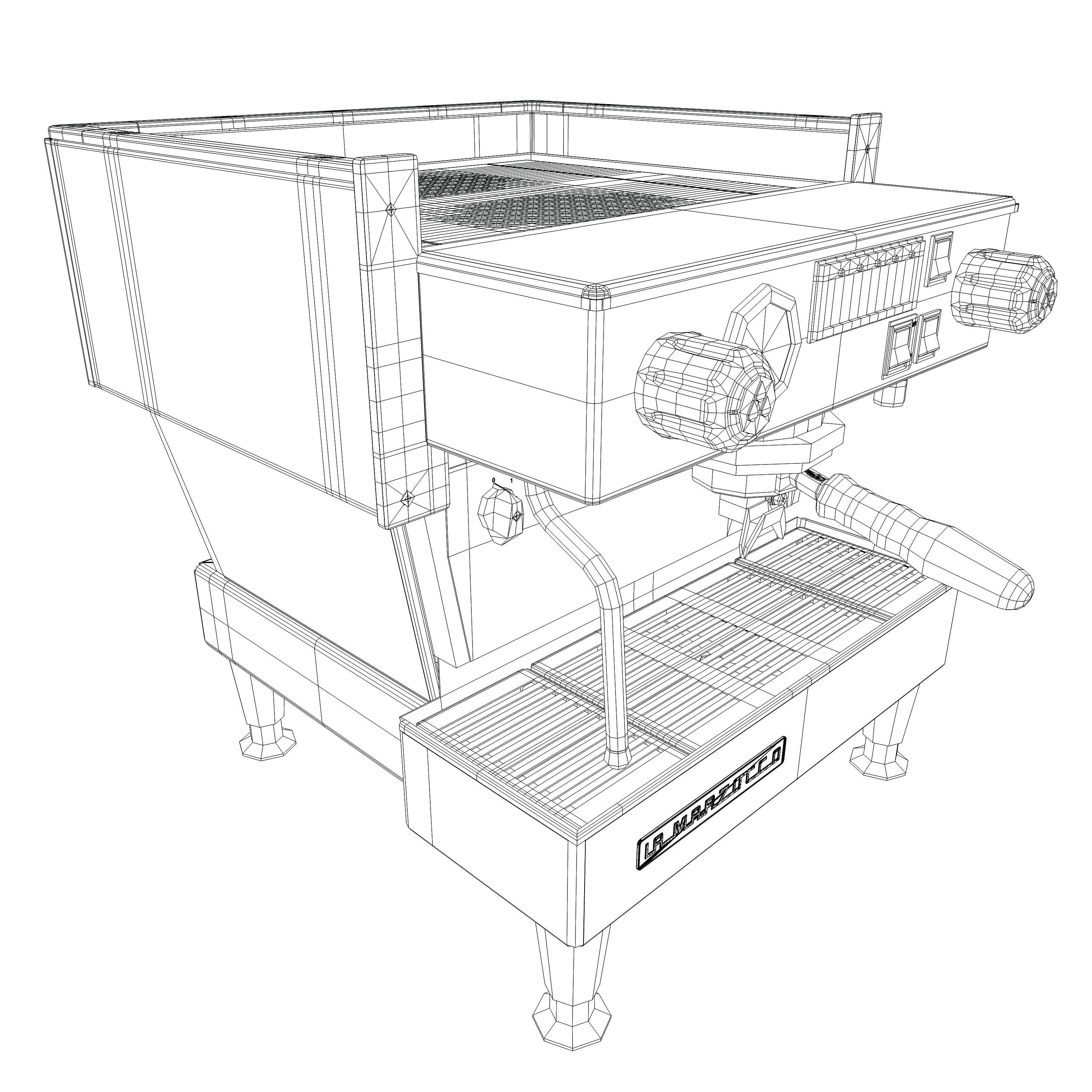 La Marzocco Linea Classic AV 1GR Low-poly 3D model_6