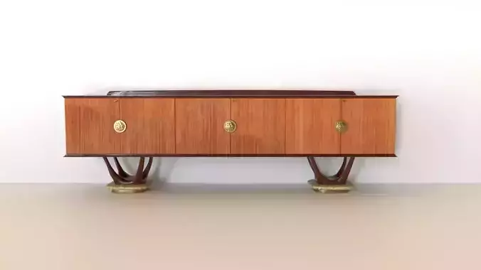 Frateli Turri Long Sideboard Italy 1950 3D model