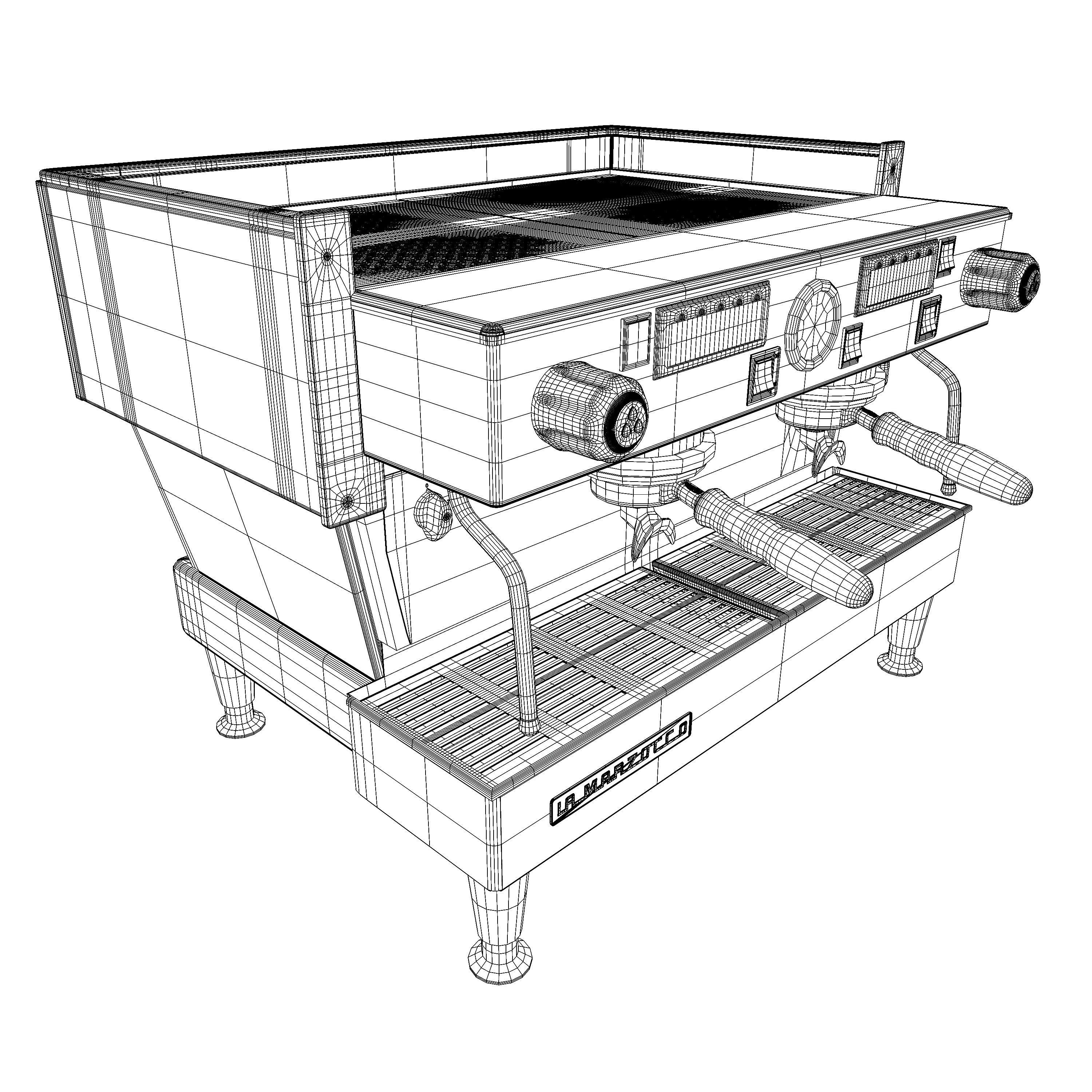 La Marzocco Linea Classic AV 2GR Low-poly 3D model_4