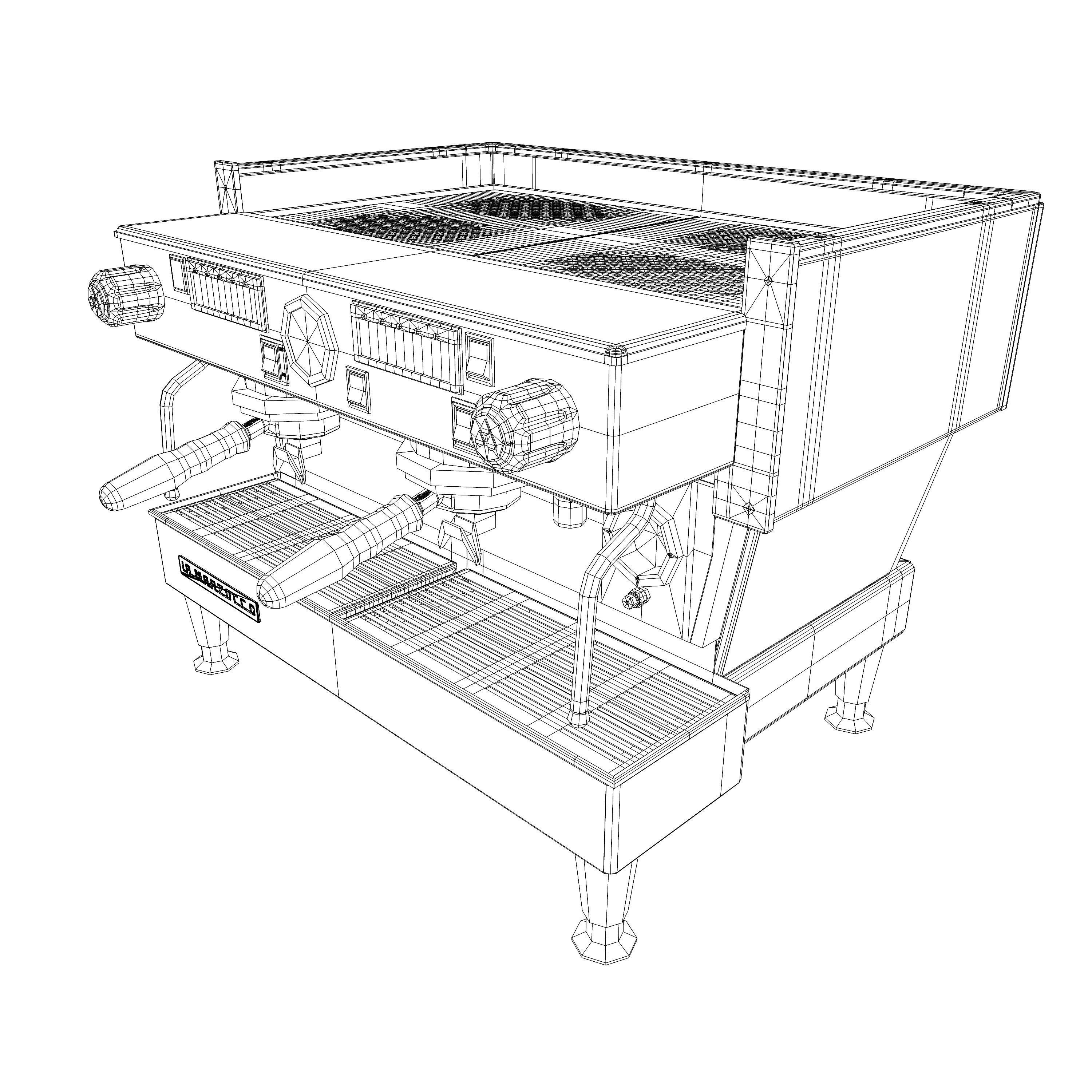 La Marzocco Linea Classic AV 2GR Low-poly 3D model_7