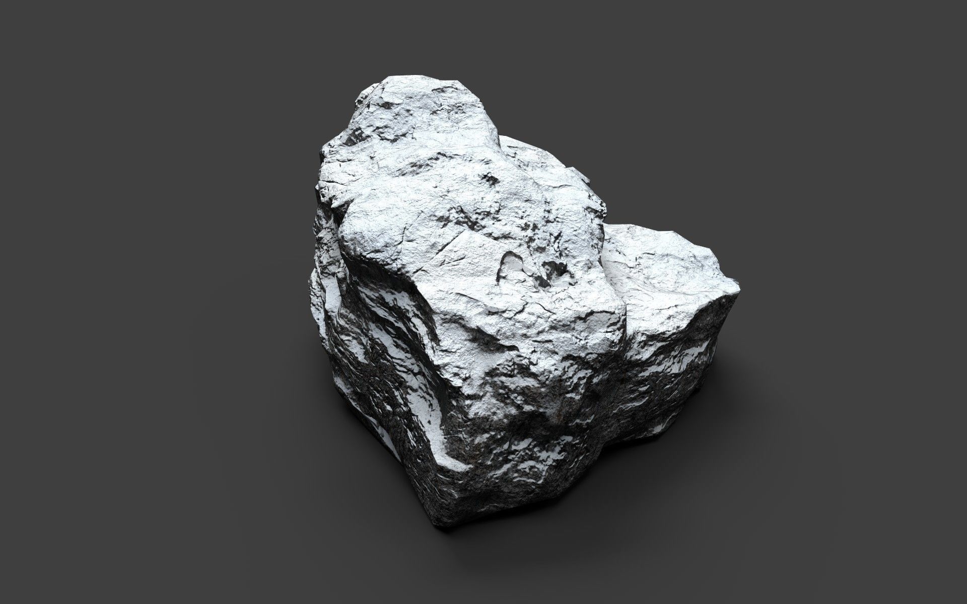Snowy Rock 4-1 Low-poly 3D model_3
