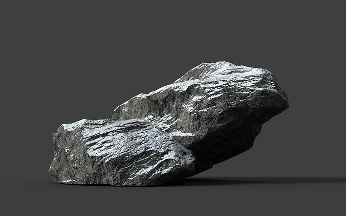 Snowy Rock 4-1 Low-poly 3D model