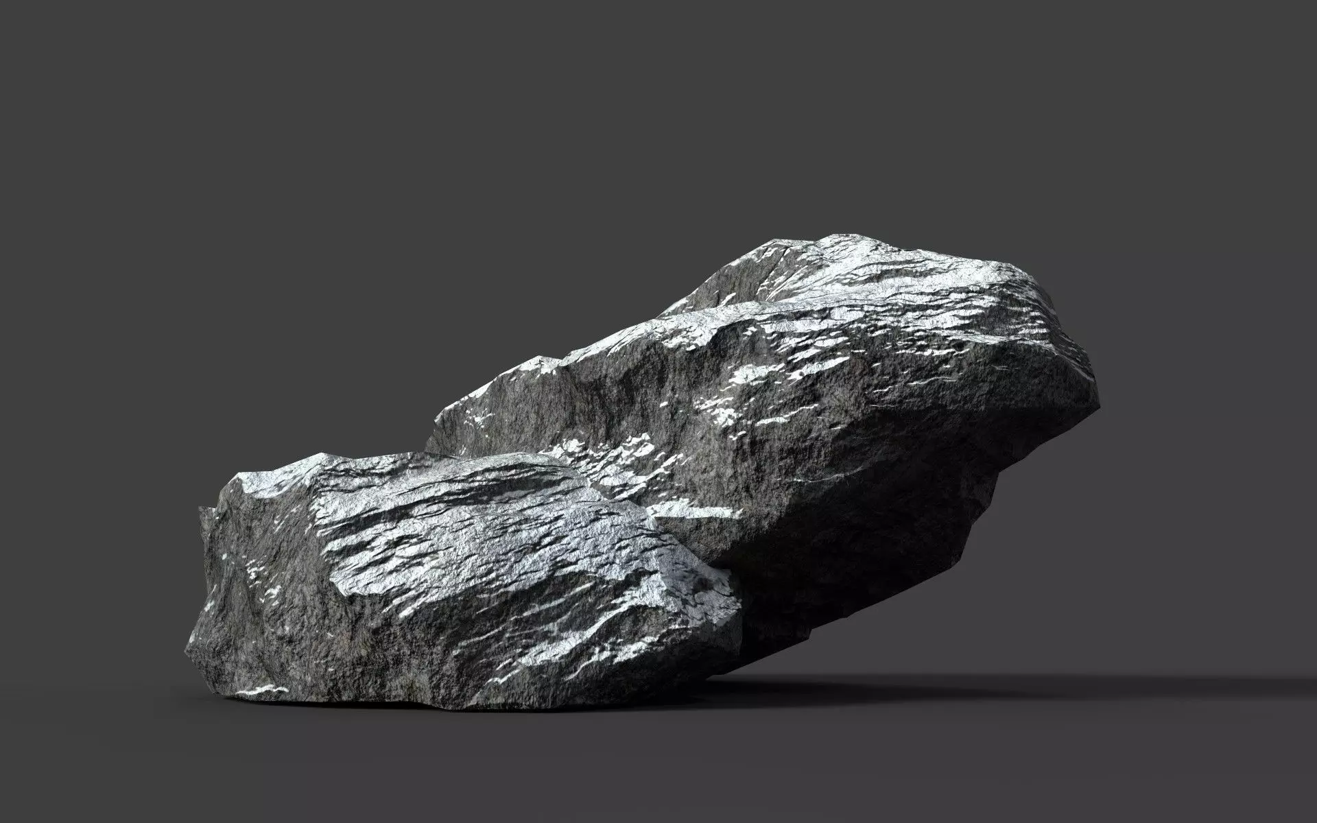 Snowy Rock 4-1 Low-poly 3D model_0
