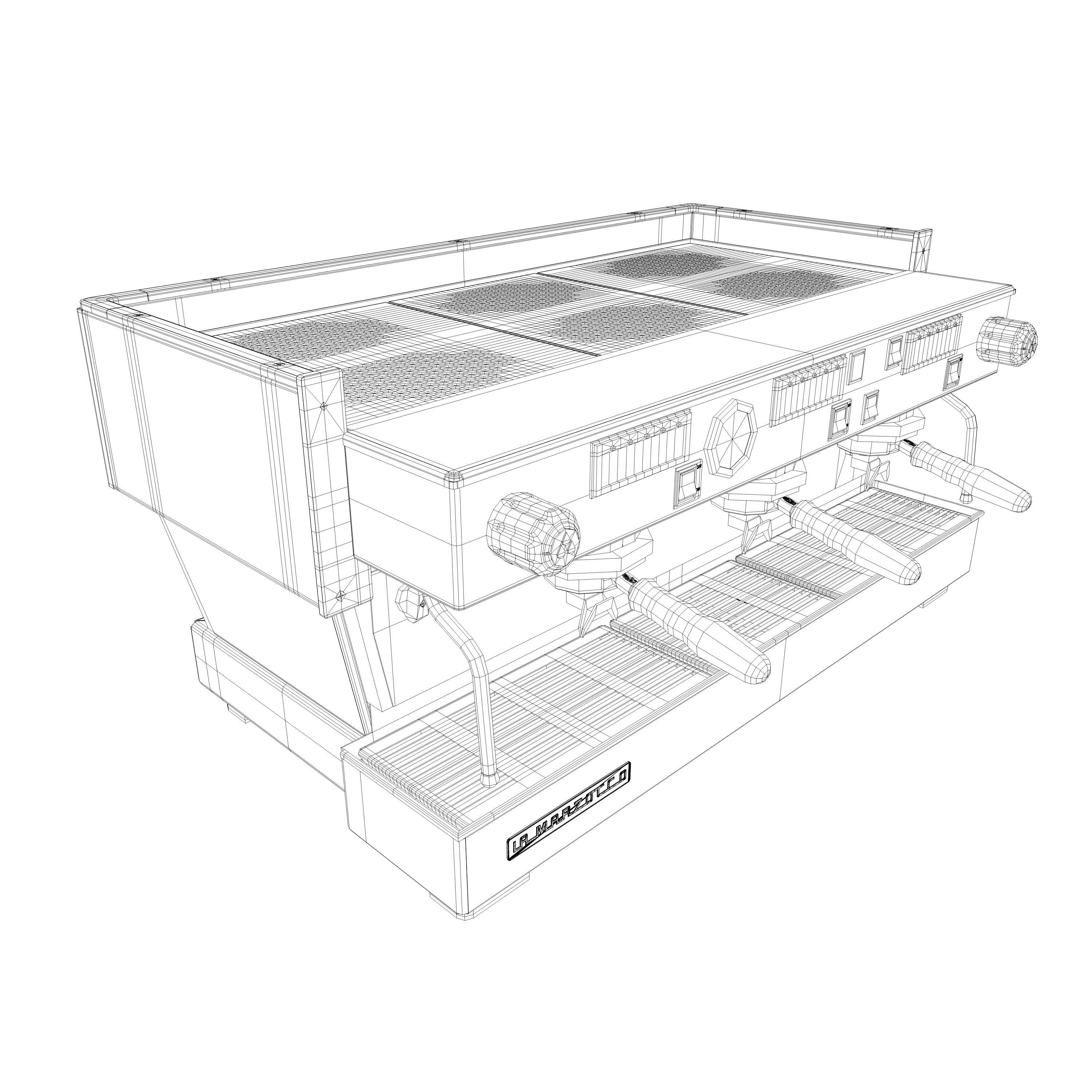 La Marzocco Linea Classic AV 3GR Low-poly 3D model_15